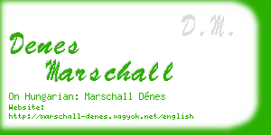denes marschall business card